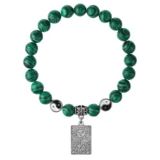 Браслет Таро - Солнце, Малахит 8мм BSPE1-10-3022