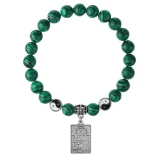 Браслет Таро - Луна, Малахит 8мм BSPE1-10-3023