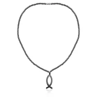 Колье Рыба из немагнитного гематита BJK411-01