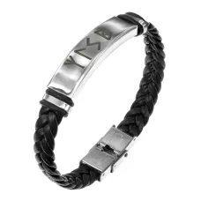 Кожаный рунический браслет Антистресс BSKR1-092