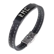 Кожаный рунический браслет Максимальное развитие BSKR2-073
