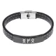 Кожаный рунический браслет Денежный канал BSKR2-081