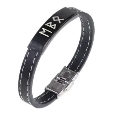 Кожаный рунический браслет Сдвиг в отношениях BSKR2-088