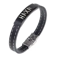 Кожаный рунический браслет Защита от сплетен и врагов BSKR2-093