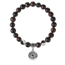 Браслет Глаз (от сглаза и порчи), Бычий глаз 8мм BSPE1-11-3007