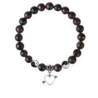 Браслет Сердце (Любовь), Бычий глаз 8мм BSPE1-11-3011
