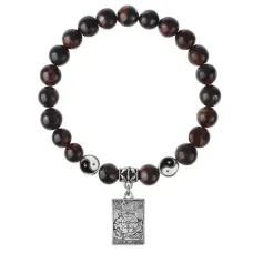 Браслет Таро - Колесо Фортуны, Бычий глаз 8мм BSPE1-11-3020