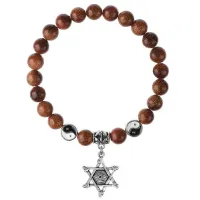 Браслет Глаз (от сглаза и порчи), Коричневый авантюрин 8мм BSPE1-12-3002