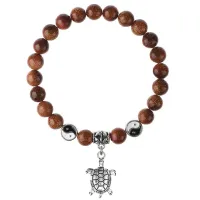 Браслет Черепаха (здоровье и долголетие), Коричневый авантюрин 8мм BSPE1-12-3014
