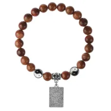 Браслет Таро - Любовники, Коричневый авантюрин 8мм BSPE1-12-3024