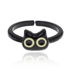 Безразмерное кольцо Кот, 7мм KL488