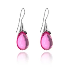Серьги Капля, 3х1х2см, цвет розовый SE252-01
