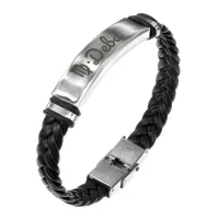 Кожаный браслет с гравировкой Дева BSKR1-107