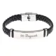 Кожаный браслет с гравировкой Водолей BSKR1-112