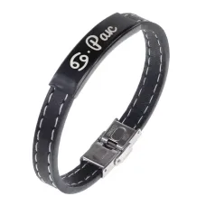 Кожаный браслет с гравировкой Рак BSKR2-105