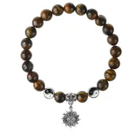 Браслет Глаз (от сглаза и порчи), Тигровый глаз 8мм BSPE1-13-3018