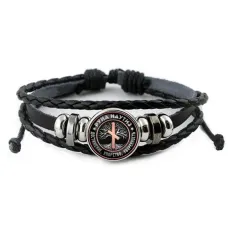 Кожаный браслет Руна Наутиз BSK-0350