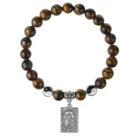 Браслет Таро - Мир, Тигровый глаз 8мм BSPE1-13-3019