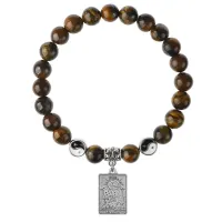 Браслет Таро - Луна, Тигровый глаз 8мм BSPE1-13-3023