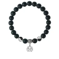 Браслет Лотос (гармония и развитие), Шунгит 8мм BSPE1-14-3005