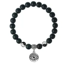 Браслет Глаз (от сглаза и порчи), Шунгит 8мм BSPE1-14-3007