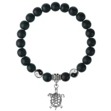 Браслет Черепаха (здоровье и долголетие), Шунгит 8мм BSPE1-14-3014