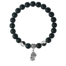 Браслет Пи Яо (богатство и защита), Шунгит 8мм BSPE1-14-3016