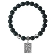 Браслет Таро - Мир, Шунгит 8мм BSPE1-14-3019