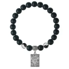 Браслет Таро - Колесо Фортуны, Шунгит 8мм BSPE1-14-3020