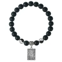 Браслет Таро - Звезда, Шунгит 8мм BSPE1-14-3021