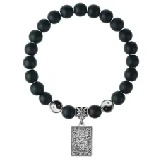 Браслет Таро - Звезда, Шунгит 8мм BSPE1-14-3021