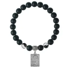 Браслет Таро - Луна, Шунгит 8мм BSPE1-14-3023