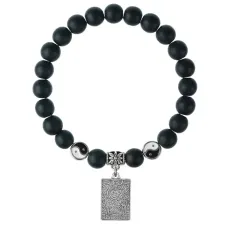 Браслет Таро - Любовники, Шунгит 8мм BSPE1-14-3024