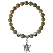 Браслет Черепаха (здоровье и долголетие), Унакит 8мм BSPE1-15-3014