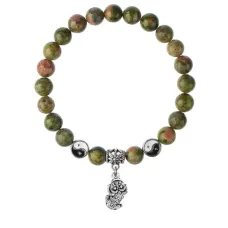 Браслет Пи Яо (богатство и защита), Унакит 8мм BSPE1-15-3016