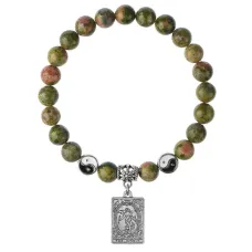 Браслет Таро - Мир, Унакит 8мм BSPE1-15-3019