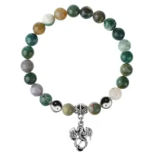 Браслет Дракон (удача, могущество, успех), Яшма 8мм BSPE1-16-3001