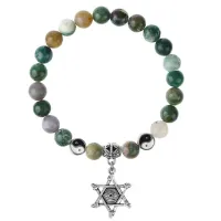 Браслет Глаз (от сглаза и порчи), Яшма 8мм BSPE1-16-3002