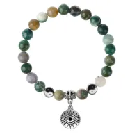 Браслет Глаз (от сглаза и порчи), Яшма 8мм BSPE1-16-3007