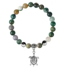 Браслет Черепаха (здоровье и долголетие), Яшма 8мм BSPE1-16-3014
