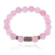 Браслет со славянской руной Чернобог и нат.камнем Розовый кварц 10мм BSRJ-02-15