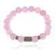 Браслет со славянской руной Радуга и нат.камнем Розовый кварц 10мм BSRJ-04-15