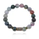 Браслет со славянской руной Радуга и нат. камнем Яшма 10 мм BSRJ-04-25