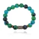 Браслет со славянской руной Крада и синт.камнем Хризоколла 10мм BSRJ-06-21