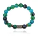 Браслет со славянской руной Треба и синт.камнем Хризоколла 10мм BSRJ-07-21