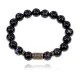 Браслет со славянской руной Треба и нат.камнем Черный агат 10мм BSRJ-07-23