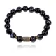 Браслет со славянской руной Сила и нат.камнем Черный агат 10мм BSRJ-08-23