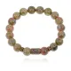 Браслет со славянской руной Берегиня и нат.камнем Унакит 10мм BSRJ-10-20