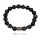 Браслет со славянской руной Уд и нат.камнем Черный агат 10мм BSRJ-11-23