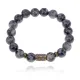 Браслет со славянской руной Рок и нат.камнем Лабрадор 10мм BSRJ-13-08